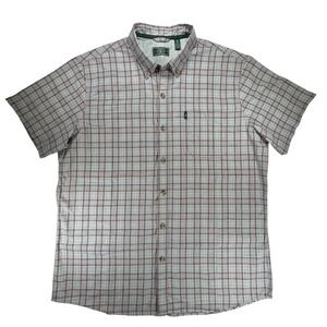 G.H. Bass & Co Men's Shirt XL Plaid Short Sleeve Button Up Casual Lightweight